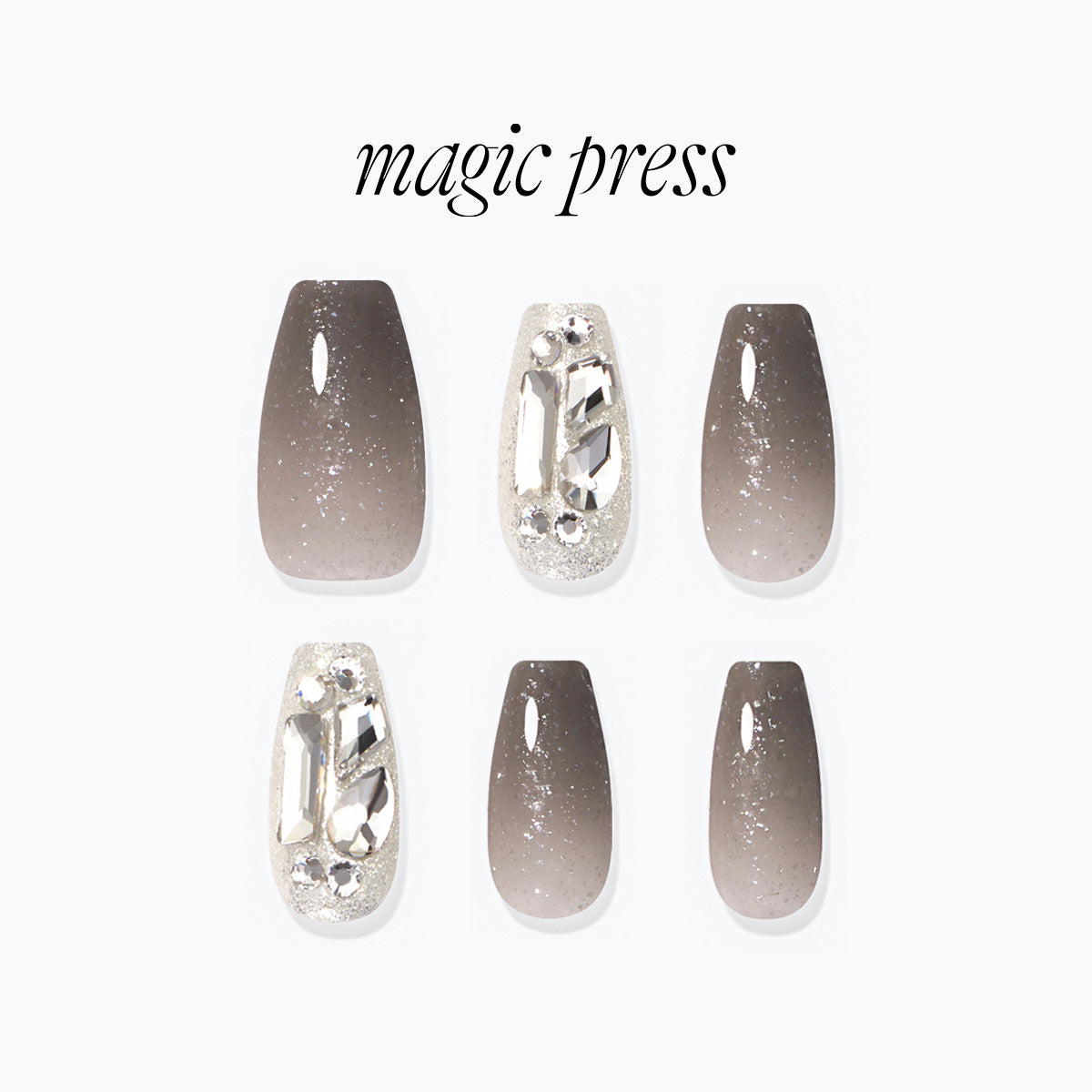 [NIGHT SKY] MAGIC PRESS NAIL - BLACK WISH