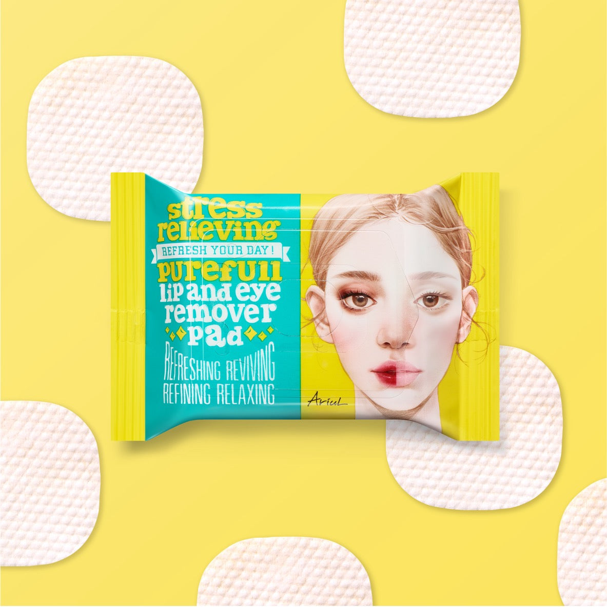 STRESS RELIEVING PUREFULL LIP&EYE REMOVER PAD