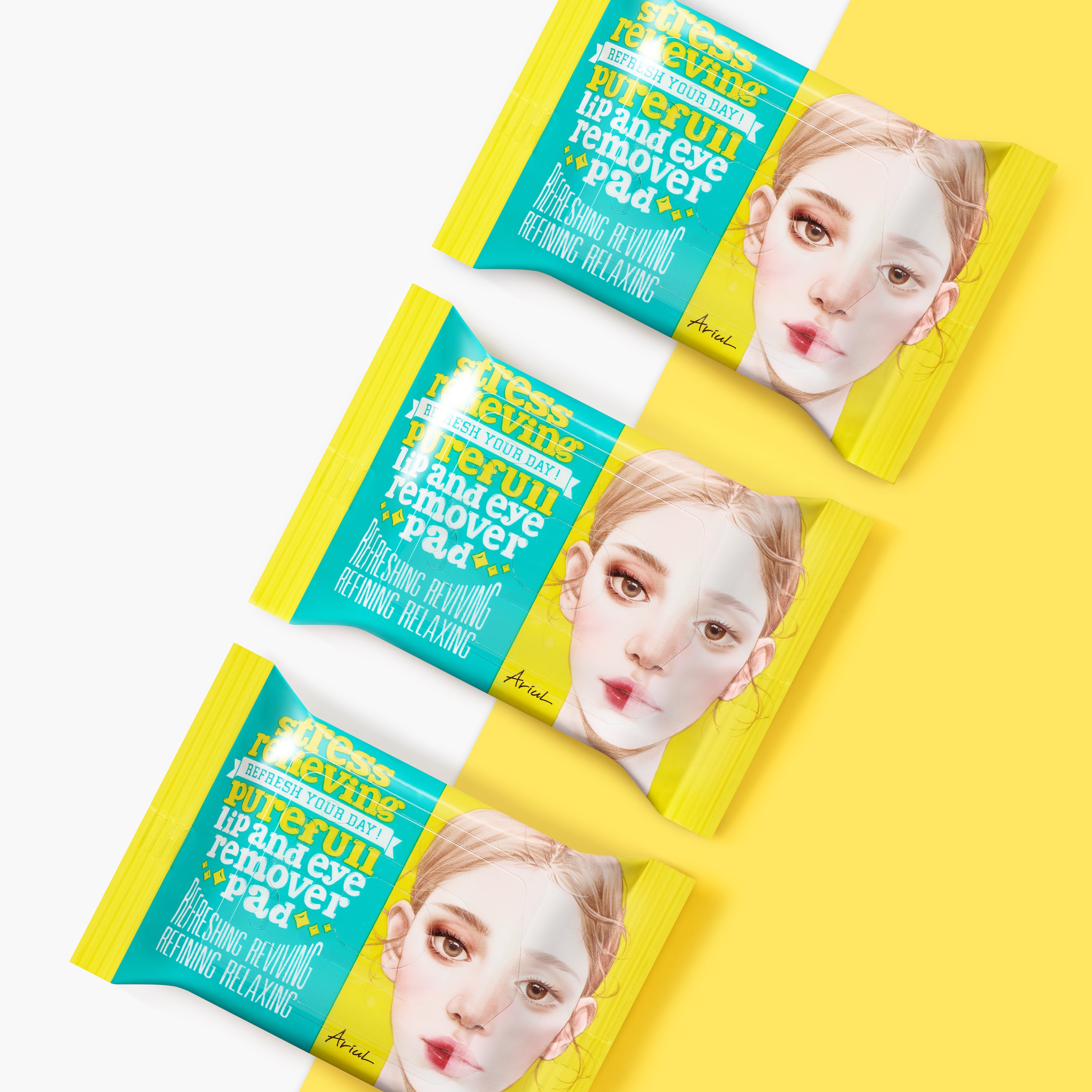 STRESS RELIEVING PUREFULL LIP&EYE REMOVER PAD