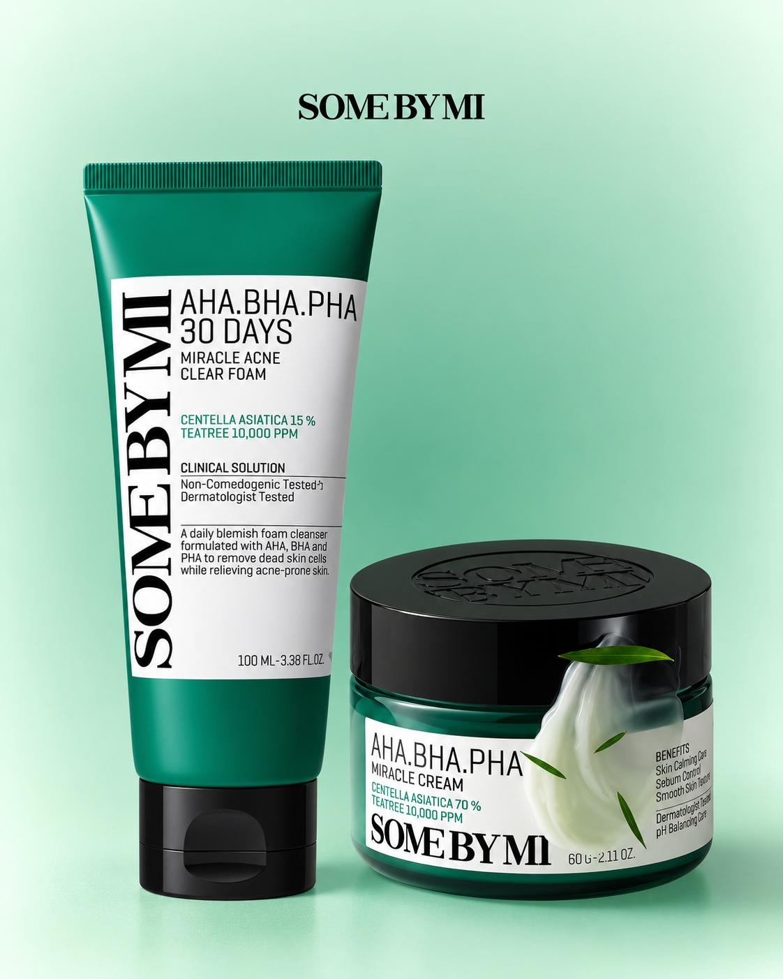 AHA BHA PHA 30 Days Miracle Foam & Cream Set