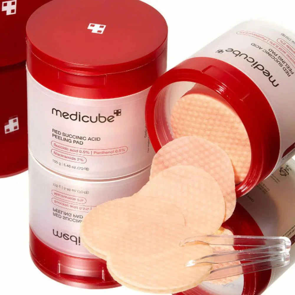 Red Succinic Acid Peeling Pad [70pcs]