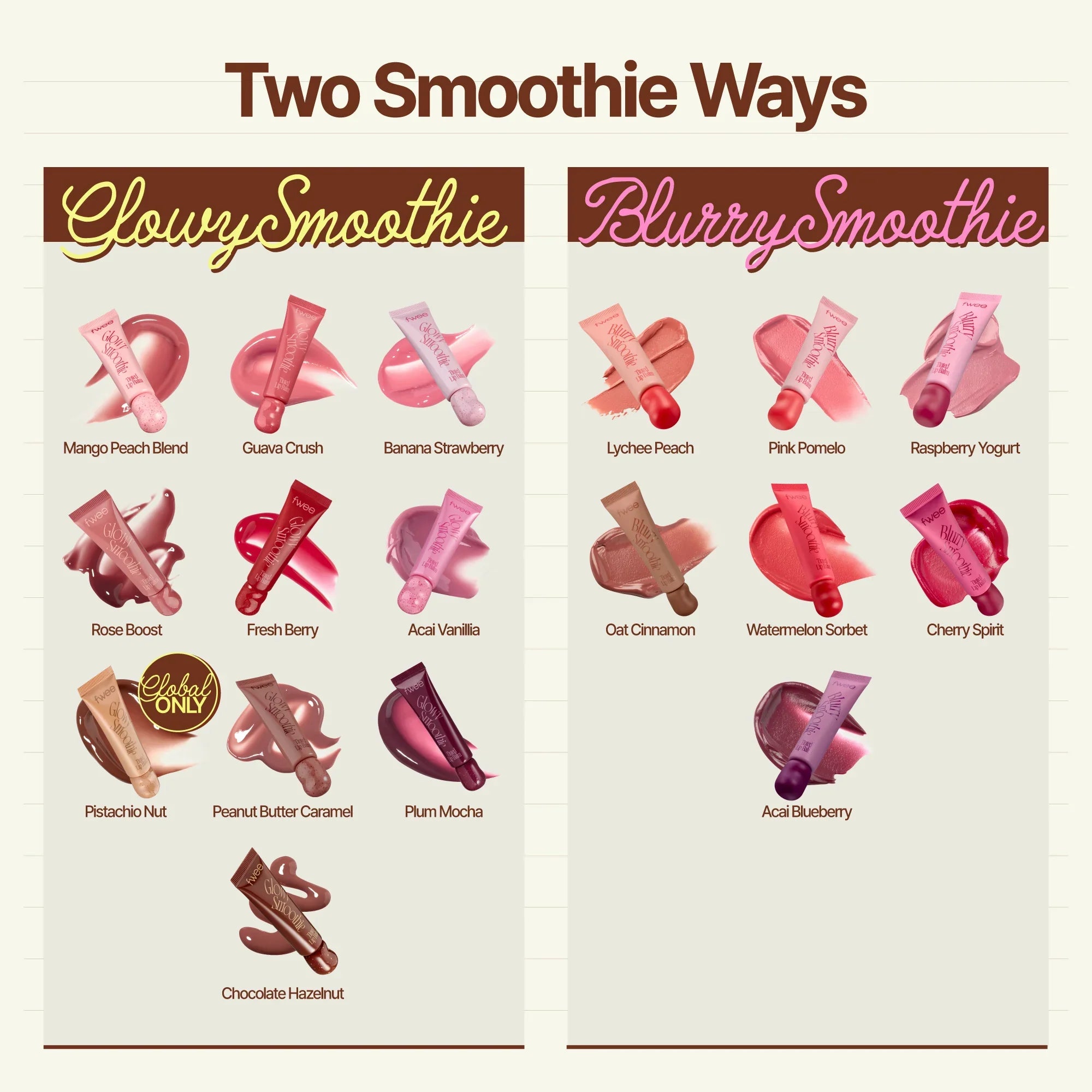 GLOWY SMOOTHIE TINTED LIP BALM [#GW02 ROSE BOOST]