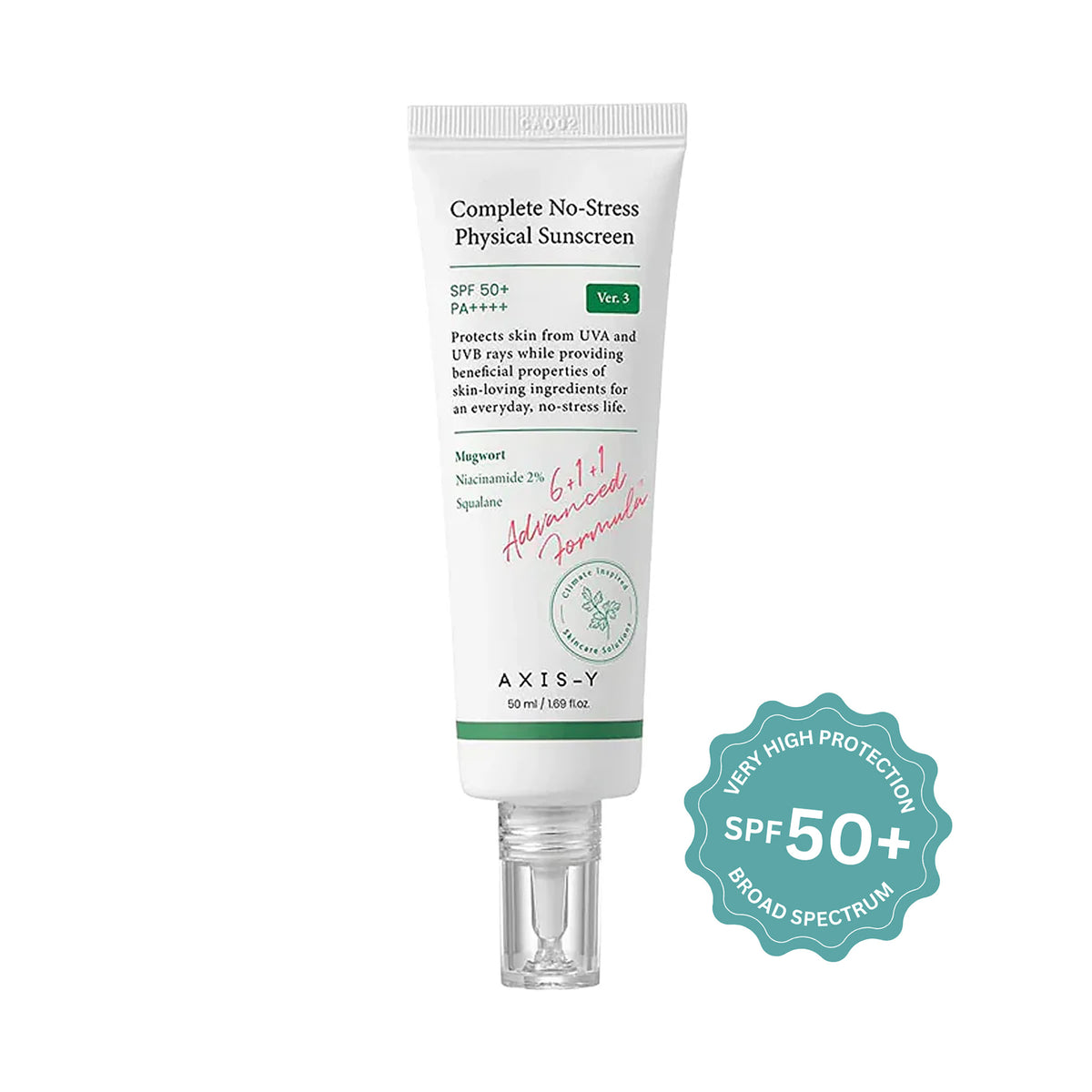 Complete No-Stress Physical Sunscreen SPF50+