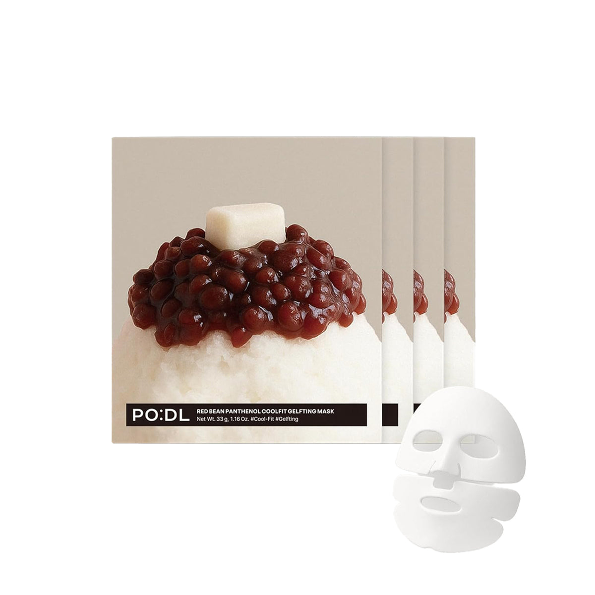 Red Bean Panthenol Coolfit Gelfting Mask (4 each)