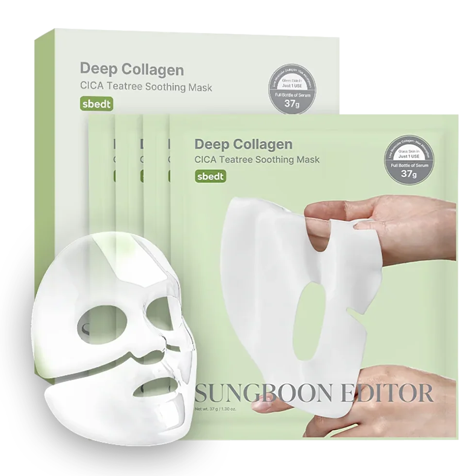 Deep Collagen Cica Teatree Soothing Mask(4ea)