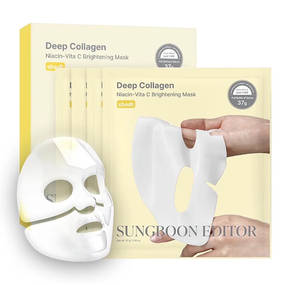 Deep Collagen Niacin Vita C Brightening Mask (4ea)